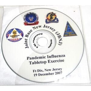 Pandemic Influenza Tabletop Exercise Joint Base NJ 2007 DVD Tools and Strategy